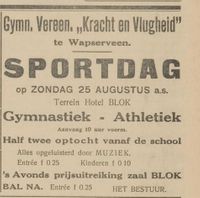 Uitvoering Gymnastiekvereniging. bron: Opregte Steenwijker courant, 24 augustus 1935